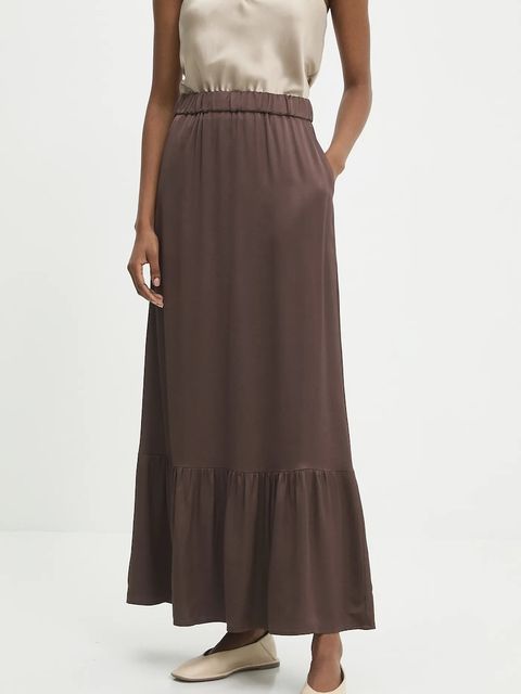 Answear.LAB spódnica kolor brązowy maxi rozkloszowana - zdjęcie produktu nr 1