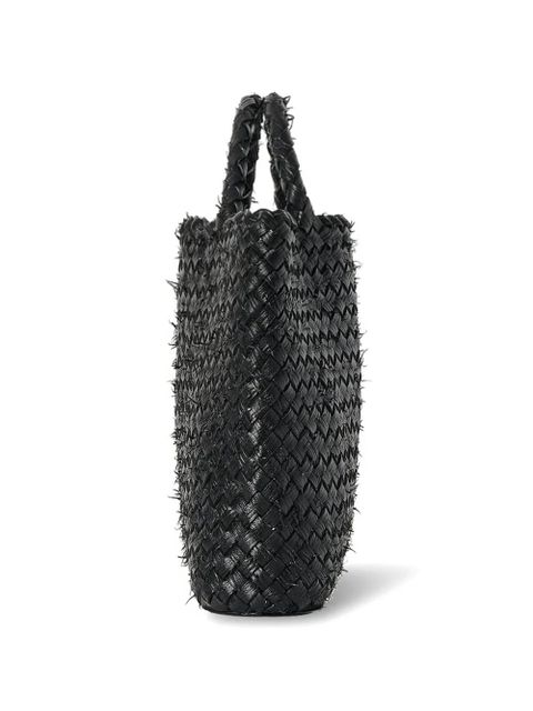The Row Amber woven leather tote bag - Black
