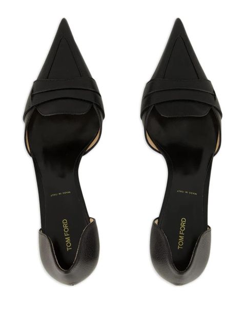 TOM FORD 85mm leather pointed-toe pumps - Black