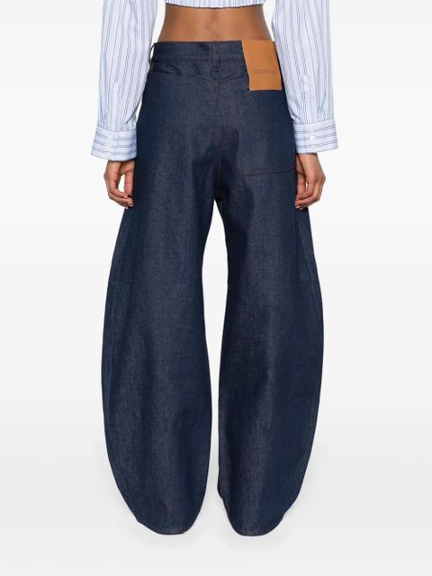 Jacquemus Le De-Nimes Ovalo mid-rise wide-leg jeans - Blue