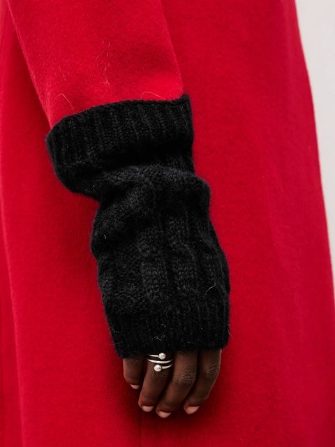 Answear.LAB rękawiczki z wełną damskie kolor czarny