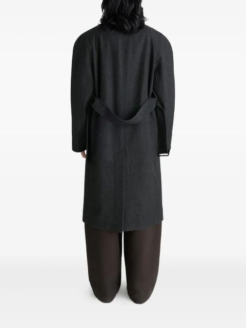 LEMAIRE raglan-sleeve belted coat - Black