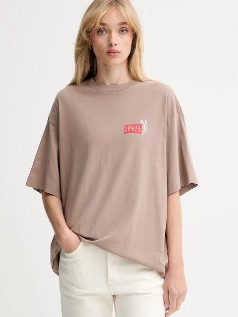 Levi's t-shirt bawełniany damski kolor brązowy 000G4