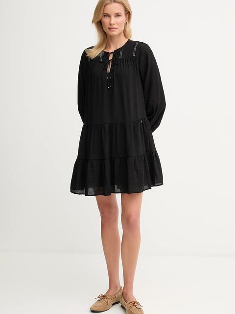 Pepe Jeans sukienka kolor czarny mini rozkloszowana PL9537696 - zdjęcie produktu nr 2
