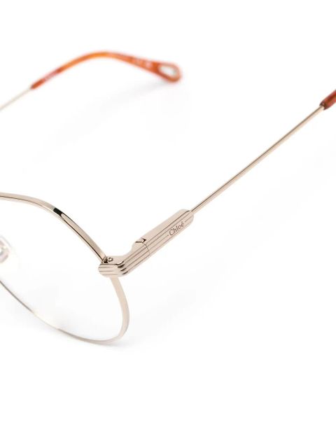 Chloé Eyewear round-frame glasses - Gold
