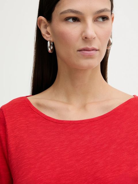 Marc O'Polo longsleeve bawełniany kolor czerwony 600226152199 - zdjęcie produktu nr 2