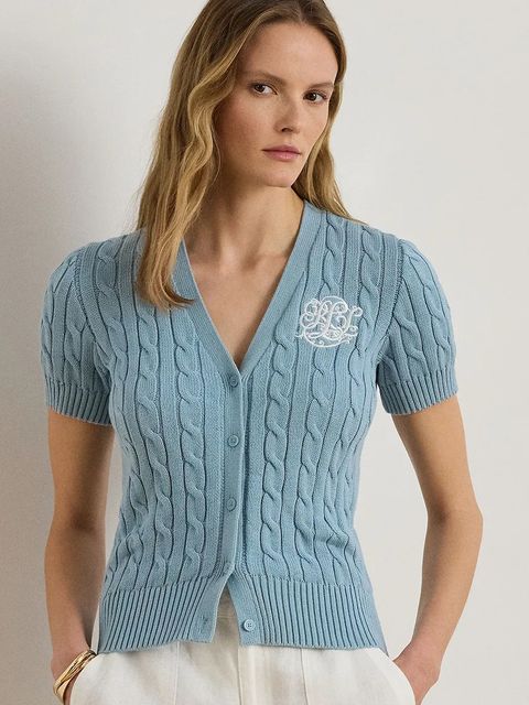 Lauren Ralph Lauren sweter rozpinany damski bawełniany - zdjęcie produktu nr 1