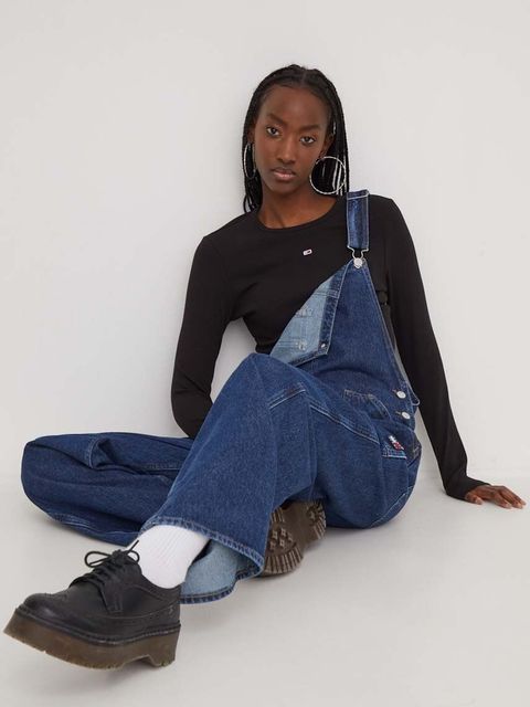 Tommy Jeans longsleeve kolor czarny DW0DW17387 - zdjęcie produktu nr 2