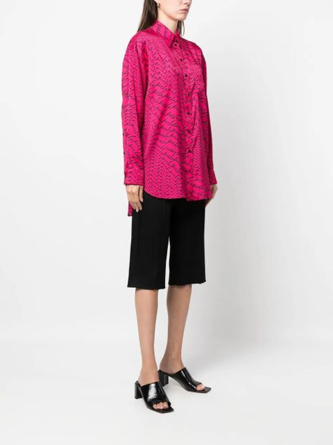 PINKO logo-print long-sleeve shirt
