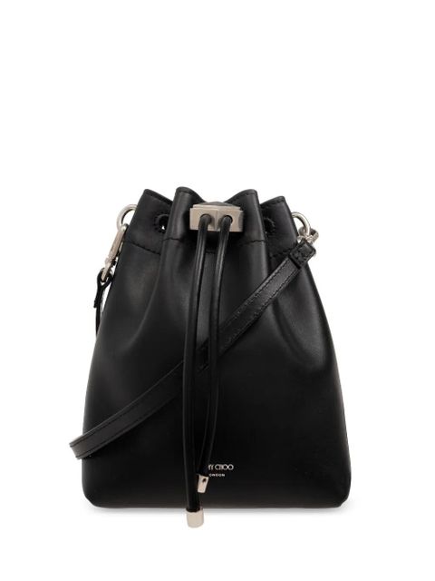 Jimmy Choo mini Cinch leather bucket bag - Black - zdjęcie produktu nr 1