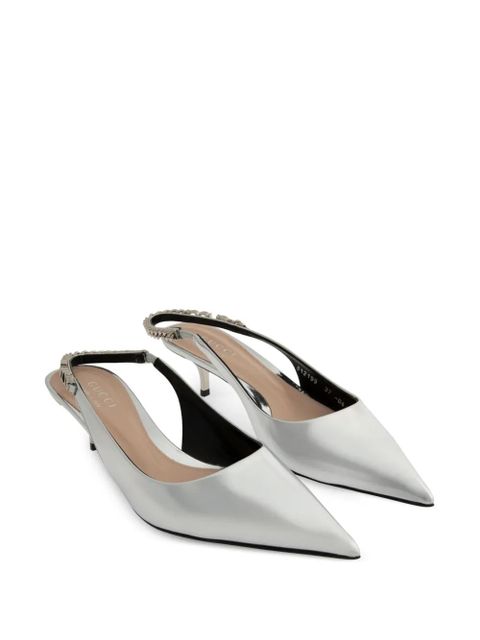 Gucci 45mm Signoria pumps - Silver - zdjęcie produktu nr 2