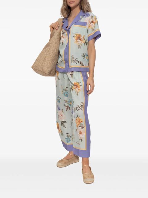 Self-Portrait floral-print trousers - Blue - zdjęcie produktu nr 2