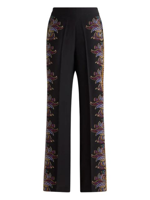 ETRO pressed crease paisley trousers - Black - zdjęcie produktu nr 1