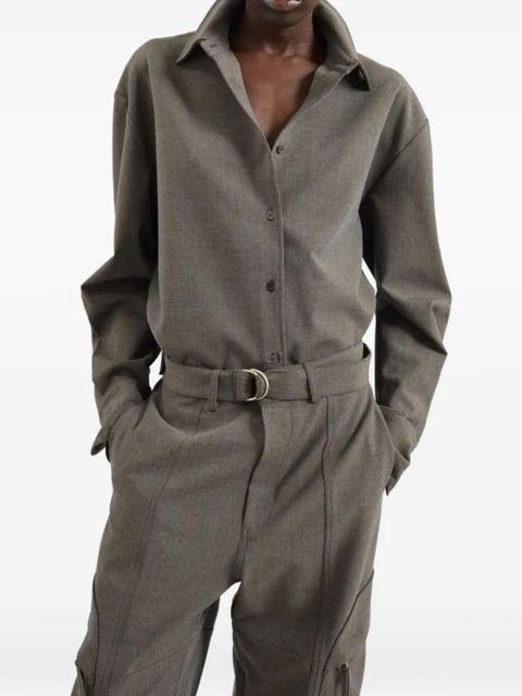 The Frankie Shop Peri buttoned collared shirt - Grey