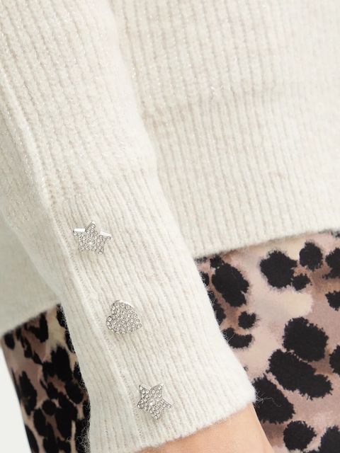 Morgan sweter z domieszką wełny damski kolor beżowy lekki MSTAR