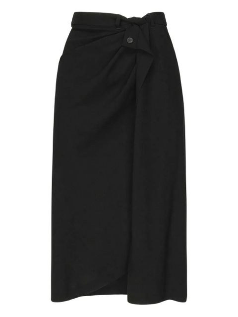 Balenciaga knotted-detail maxi skirt - Black - zdjęcie produktu nr 1