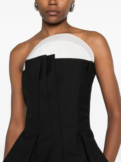 Róhe pleated bustier top - Black