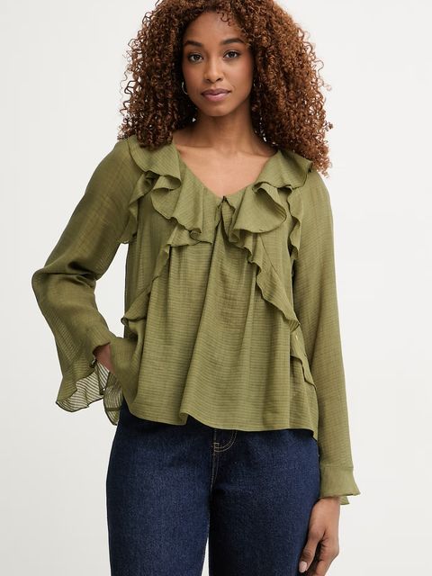 Pedro del Hierro bluzka z falbanką damska z wiskozą - zdjęcie produktu nr 1