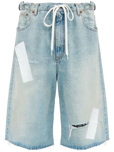 MM6 Maison Margiela logo-patch shorts - Blue - zdjęcie produktu nr 1