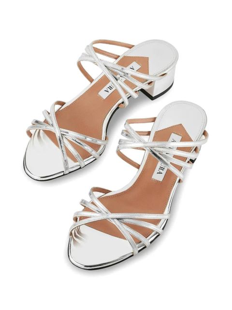 Aquazzura Tell Me multi-strap sandals - Silver