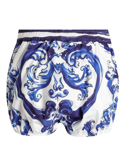 Dolce & Gabbana Majolica-print poplin shorts - White - zdjęcie produktu nr 2