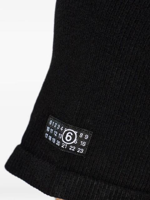 MM6 Maison Margiela ribbed T-shirt - Black