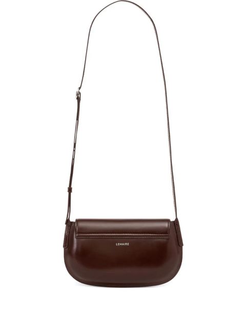 LEMAIRE Belly leather crossbody bag - Brown