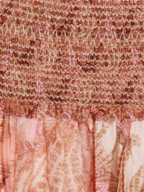 ZIMMERMANN paisley-print midi skirt - Red