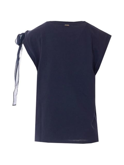 TWINSET tie-detail crew-neck T-shirt - Blue - zdjęcie produktu nr 2