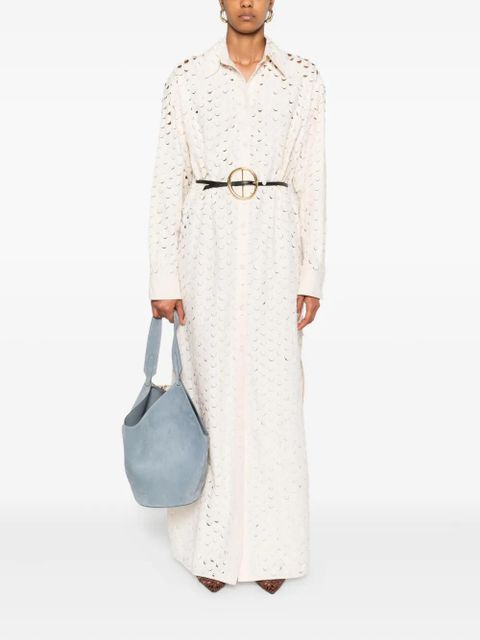 Nanushka button-front perforated dress - Neutrals - zdjęcie produktu nr 2