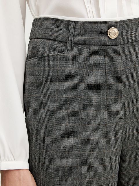 Morgan spodnie damskie kolor szary proste high waist PTARY.F