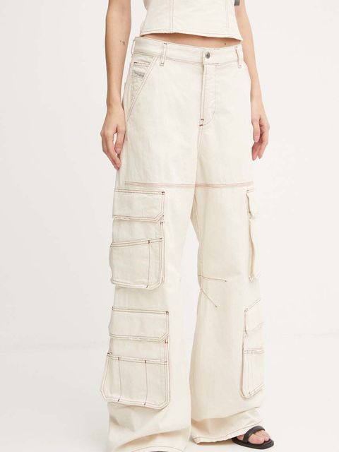 Diesel jeansy D-SIRE-CARGO-D damskie high waist A13316.0GRDQ - zdjęcie produktu nr 1