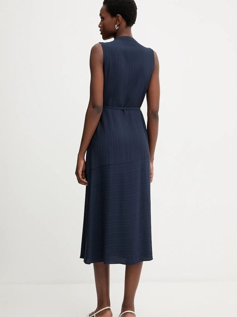 BOSS sukienka kolor granatowy midi prosta 50548494