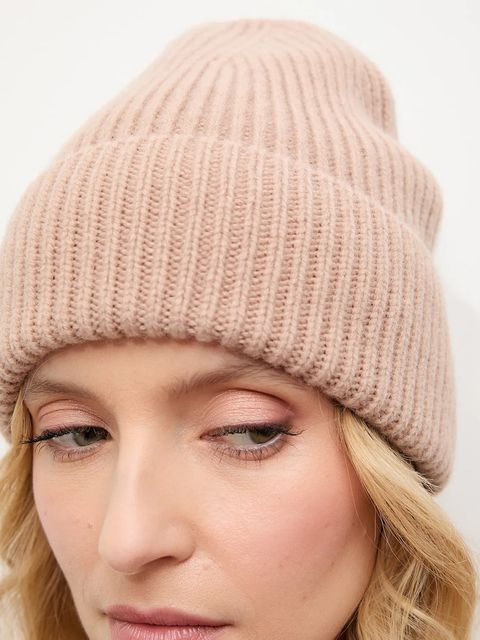 Answear.LAB czapka wełniana kolor beżowy