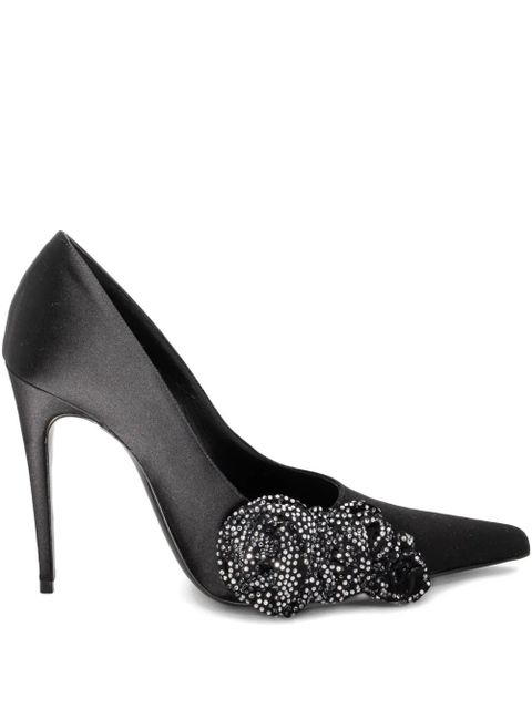 Magda Butrym crystal-embellished stiletto heeled pumps - Black - zdjęcie produktu nr 1