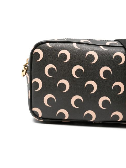 Marine Serre Moon Canvas Camera shoulder bag - Black