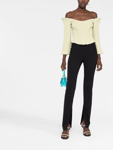 AMBUSH slit-detail tailored trousers - Black