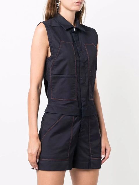 Diesel JoggJeans sleeveless playsuit - Blue