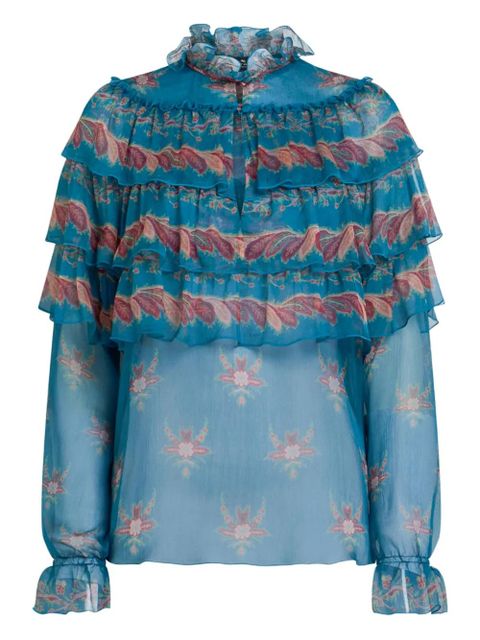 ETRO silk blouse - Blue - zdjęcie produktu nr 1