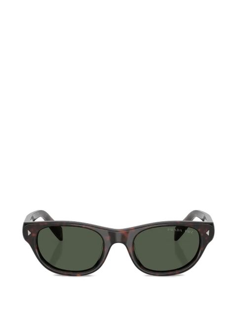 Prada Eyewear triangle-detail sunglasses - Brown - zdjęcie produktu nr 1