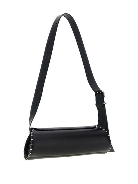 Jil Sander small Cannolo leather shoulder bag - Black