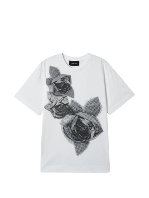 Simone Rocha floral print T-shirt - White - zdjęcie produktu nr 1