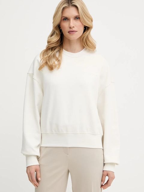 Calvin Klein bluza bawełniana damska kolor beżowy z aplikacją LV044C209G - zdjęcie produktu nr 1