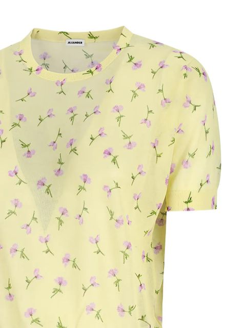 Jil Sander floral-print T-shirt - Yellow