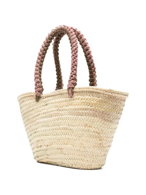 ALEMAIS maxi macrame basket tote bag - Neutrals - zdjęcie produktu nr 2
