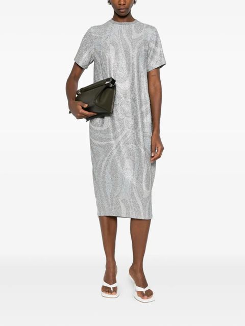 PUCCI glitter-pattern short-sleeve dress - Grey - zdjęcie produktu nr 2