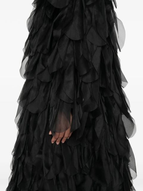 Max Mara Lauto ruffled coat - Black