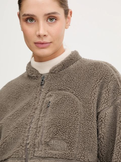 The North Face bluza polarowa TNF Extreme Pile damska kolor brązowy gładka NF0A88ZBBOW1