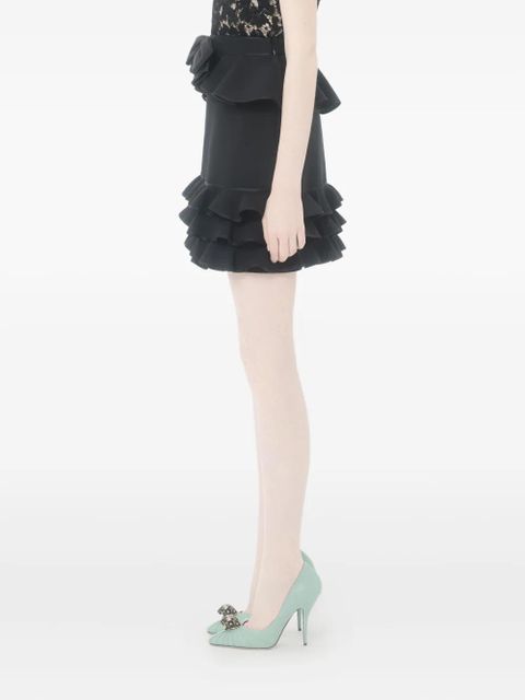 Valentino Garavani ruffled mini skirt - Black