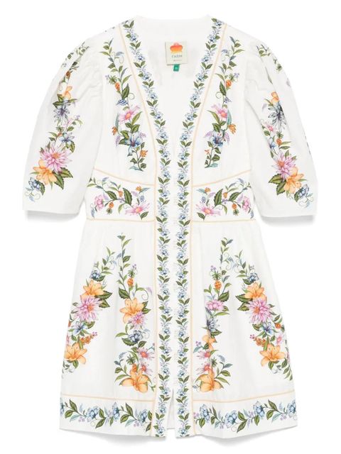 FARM Rio floral-print mini dress - White - zdjęcie produktu nr 1